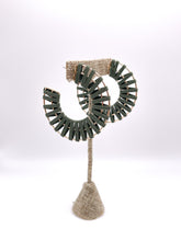Large Suede Wrapped Gold Hoops | Forest