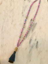 Multicolor Vinyl Tassel Necklace