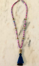Multicolor Vinyl Tassel Necklace