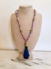 Multicolor Vinyl Tassel Necklace