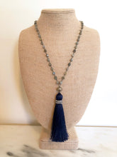 Labradorite Rosary Tassel Necklace