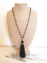 Black and White Tassel Necklace