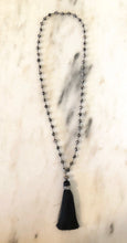 Black and White Tassel Necklace