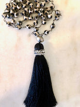 Black and White Tassel Necklace