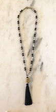 Black and White Tribal Tassel Necklace