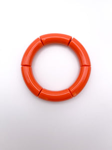 Acrylic Stretch Bracelets | Dark Orange
