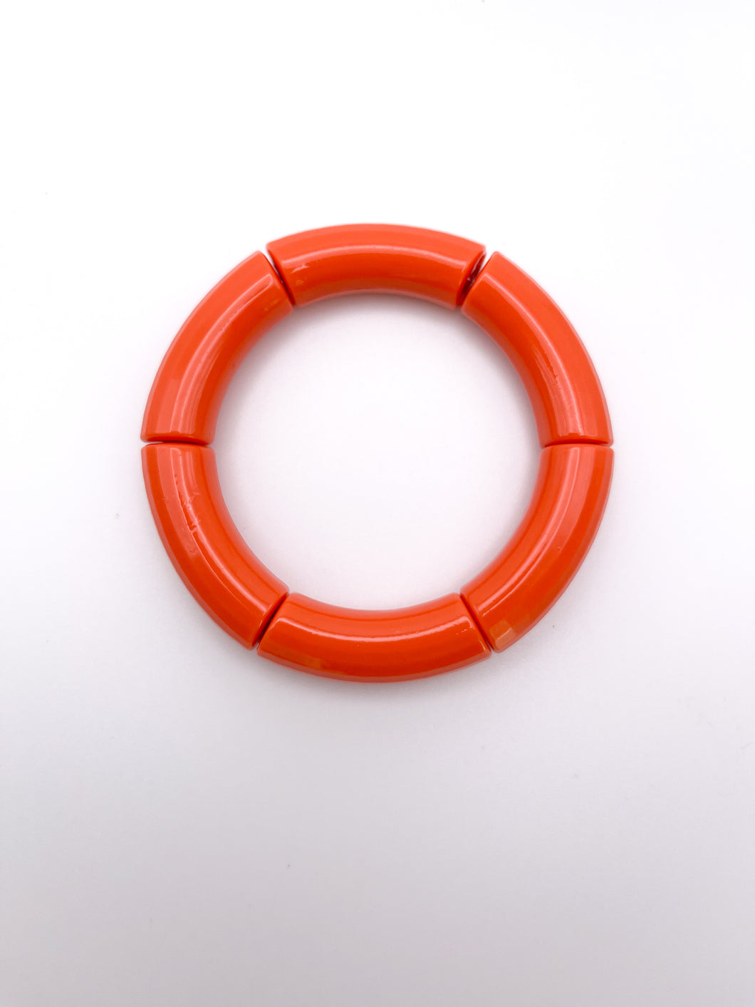 Acrylic Stretch Bracelets | Dark Orange