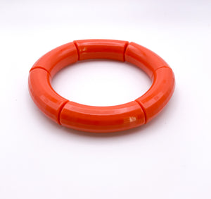 Acrylic Stretch Bracelets | Dark Orange