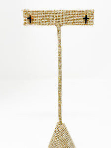 Cross Studs | Gold
