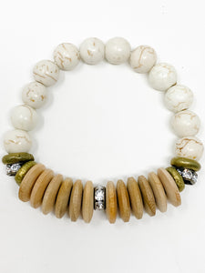 Carly Beaded Bracelet | Wood