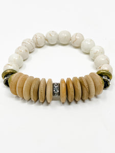 Carly Beaded Bracelet | Wood