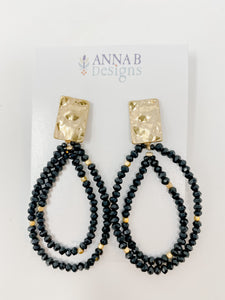 Brooke Beaded Earrings | Black