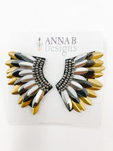 Aerin Beaded Earrings-Gold + Pewter + Silver