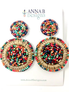 Josie Jute Beaded Earrings