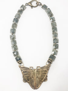 India Brass Moth Necklace