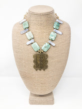 Alora Amazonite and Brass Necklace