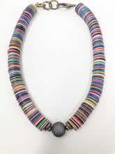 Alia Vinyl and Pave Bead Necklace