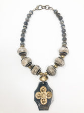 Avalyn Horn Pendant and Brass Necklace