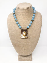 Noemi Buffalo Horn & Agate Necklace | Blue