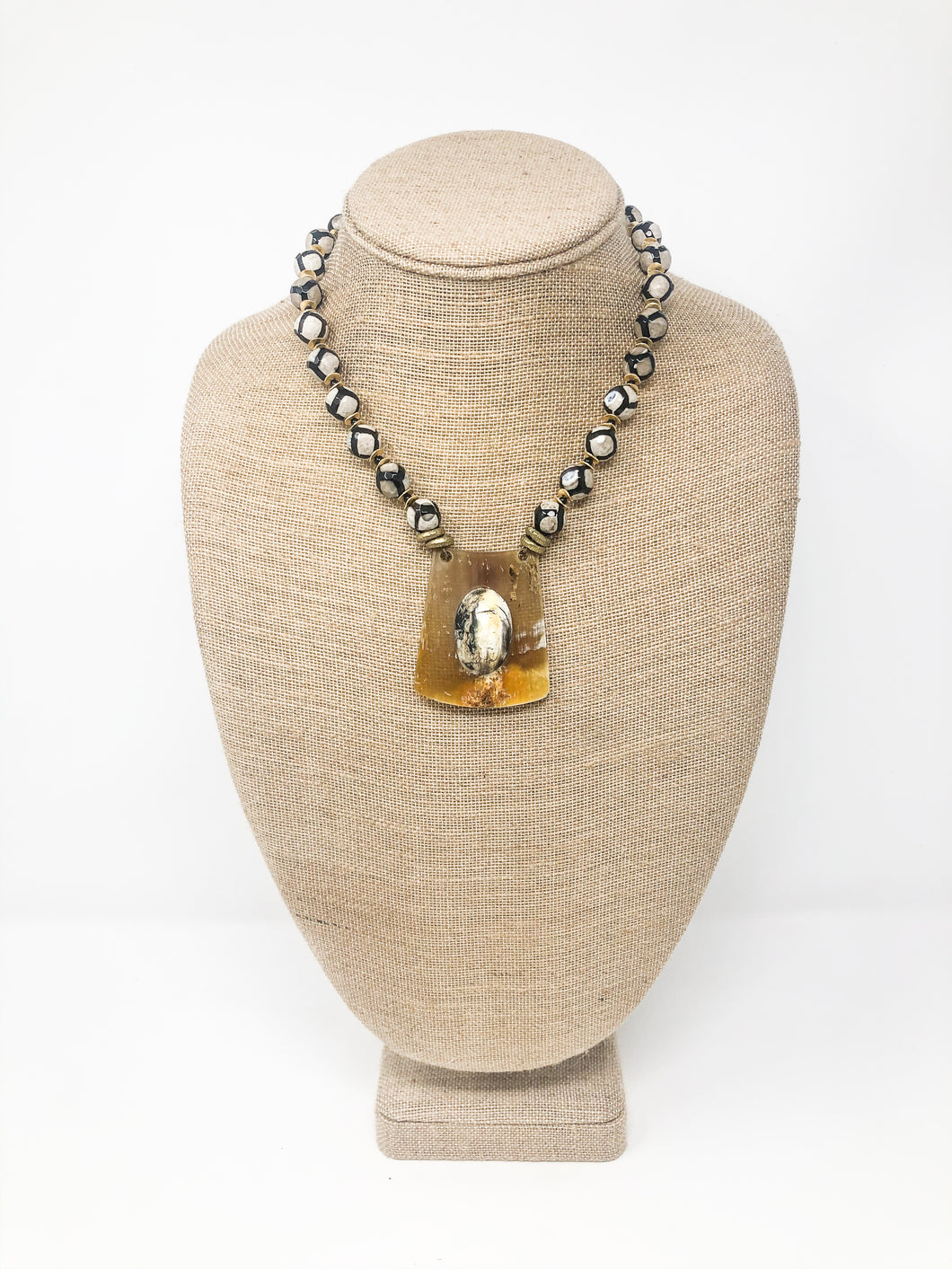 Nalani Agate & Buffalo Horn Necklace