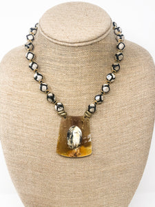 Nalani Agate & Buffalo Horn Necklace