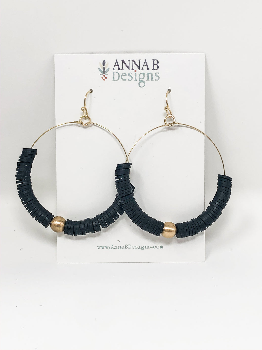 Evie Clay French Hooks | Black