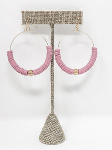 Evie Clay French Hooks | Dusky Rose
