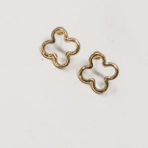 Allie Clover Studs | Gold
