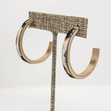 Leia Hide Hoops | Black, White and Brown