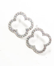 Pavé Clover Studs | Silver