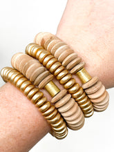 Wooden Stretch bracelet | Gold
