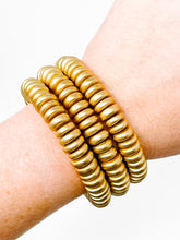 Wooden Stretch bracelet | Gold