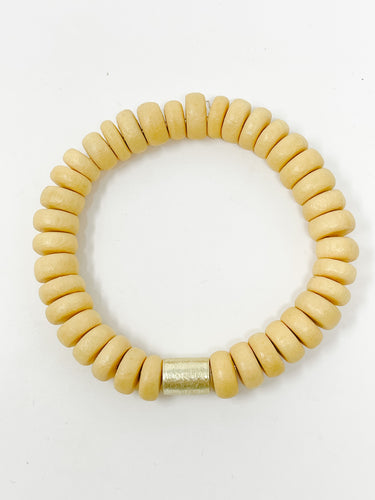 Wooden Stretch bracelet | Canary