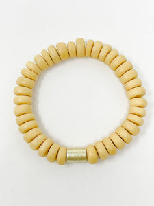 Wooden Stretch bracelet | Canary