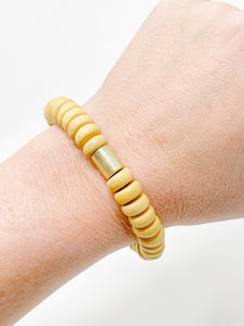Wooden Stretch bracelet | Canary