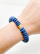 Wooden Stretch bracelet | Dark Blue