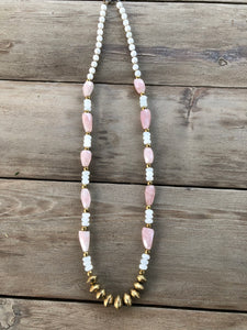 Pink Quartz Necklace