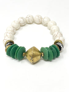 Cam Beaded Bracelet | Emerald Green