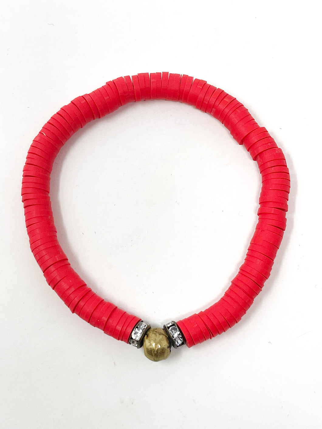 Clay Bracelets | Bright Red