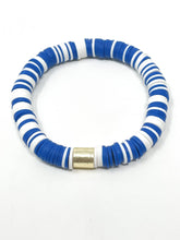 Clay bracelets | Blue + White