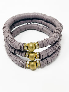 Clay bracelets | Brown