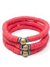 Clay Bracelets | Bright Red