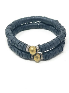 Clay Bracelets | Black