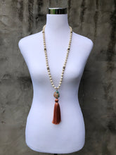 Peach Tassel necklace