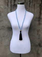 Navy tassel necklace