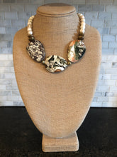 Triple white gemstone necklace