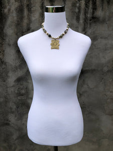 African Brass Pendant Necklace