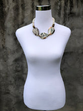 Triple white gemstone necklace