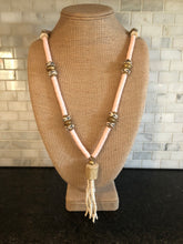 Pink Vinyl Beaded Necklace