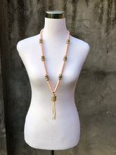 Pink Vinyl Beaded Necklace